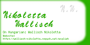 nikoletta wallisch business card